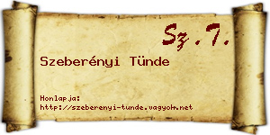 Szeberényi Tünde névjegykártya