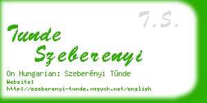 tunde szeberenyi business card