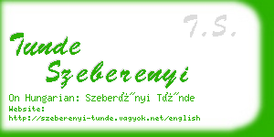 tunde szeberenyi business card